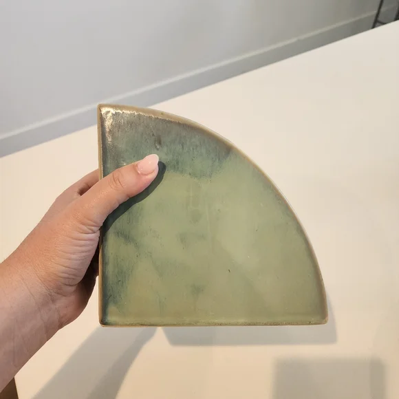 Bookend Vase Blue-Green Ceramic - Picture 8 of 8